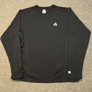 Eddie Bauer First Ascent Mens Large Black Cocona Base Layer Long Sleeve Shirt